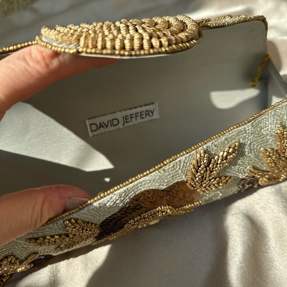 David Jeffrey hand beaded tube clutch BNWT - Picture 8 of 9
